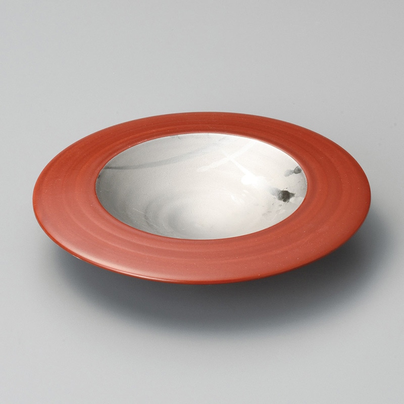 山万 05904-140 渕朱内プラチナ向付  1個（ご注文単位1個）【直送品】