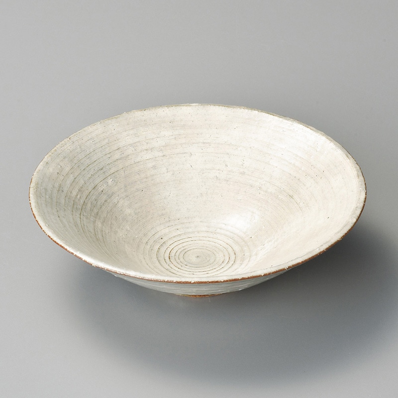 山万 06112-510 粉引渦55平鉢 1個(ご注文単位1個)【直送品】