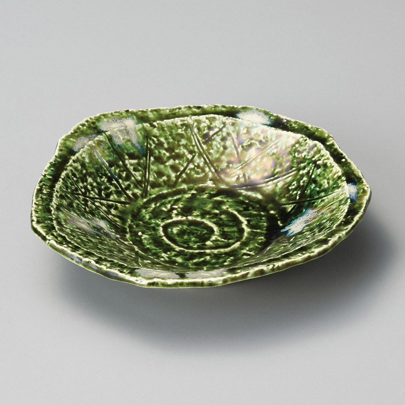 山万 06020-570 織部結晶五角鉢 1個(ご注文単位1個)【直送品】