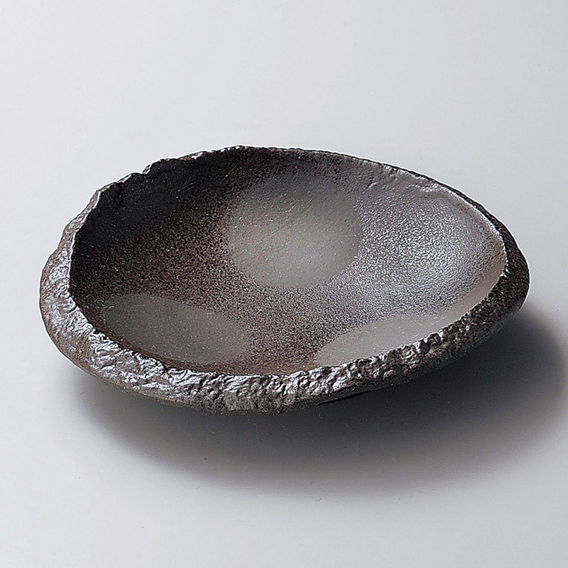 山万 05919-130 炭化土丸向付(605015) 1個(ご注文単位1個)【直送品】