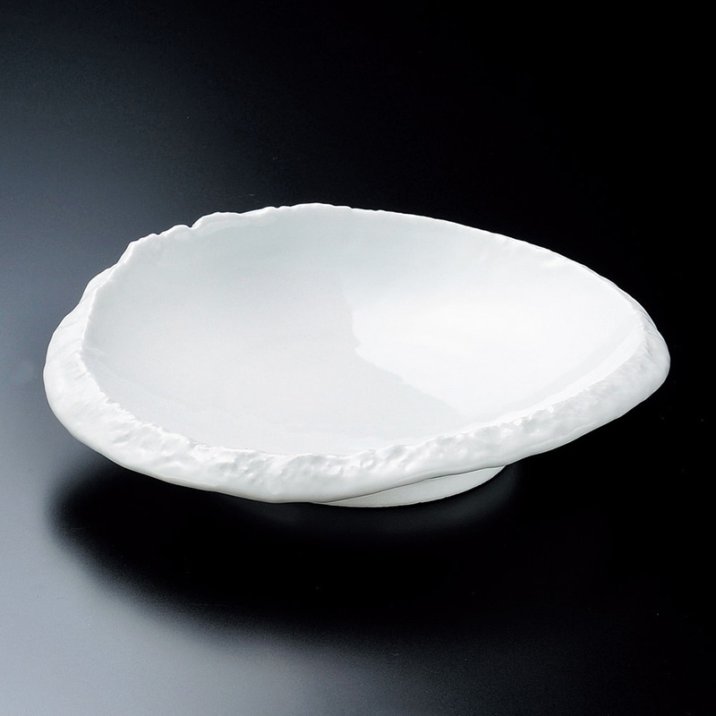 山万 06021-240 強化ホワイトオーバル向付 1個(ご注文単位1個)【直送品】