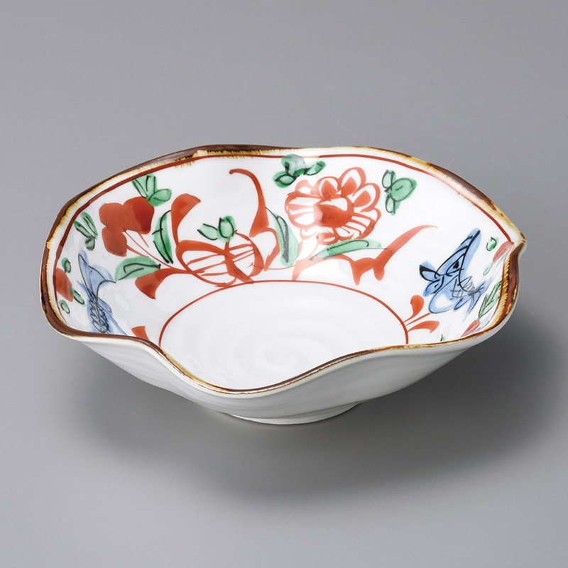 山万 06403-550 赤絵魚紋向付 1個(ご注文単位1個)【直送品】