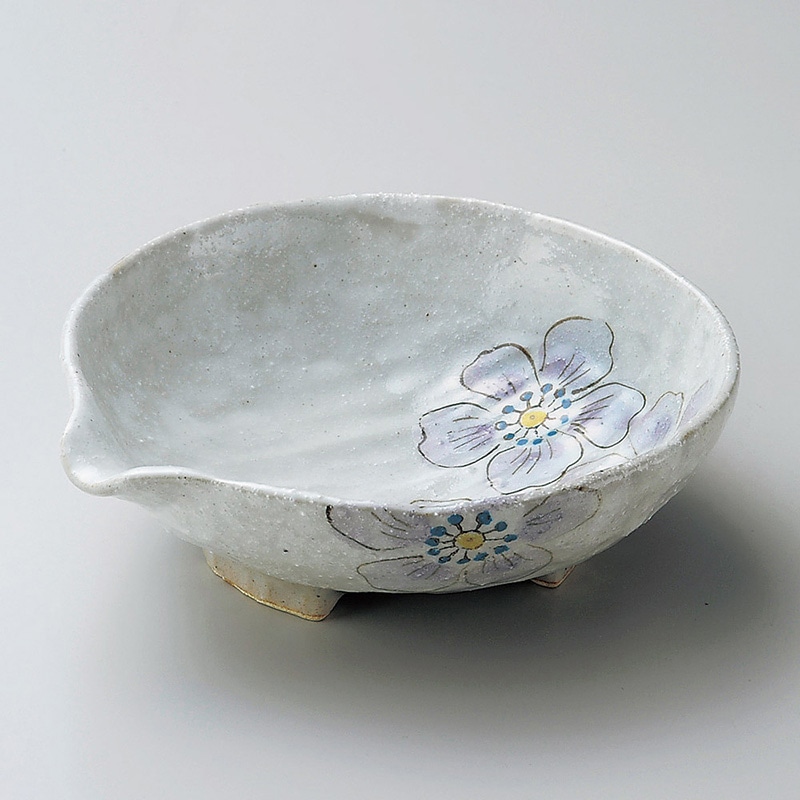 山万 06116-510 粉引彩花片口平鉢紫 1個(ご注文単位1個)【直送品】