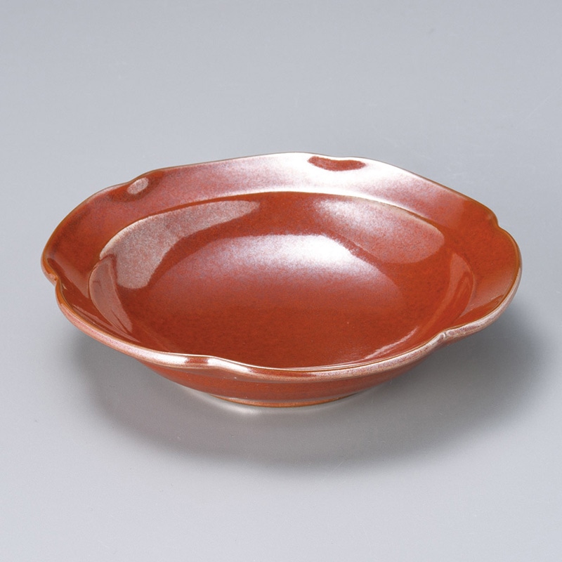 山万 06118-580 紅結晶花型6.0鉢 1個(ご注文単位1個)【直送品】