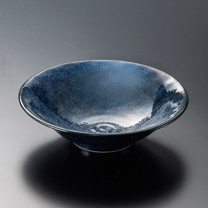 山万 06224-570 コバルト5.5平鉢 1個(ご注文単位1個)【直送品】