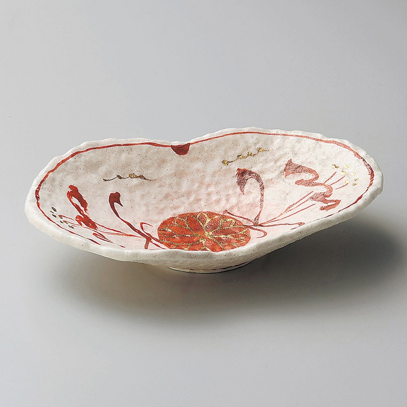 山万 06103-190 志野双葉小鉢 1個(ご注文単位1個)【直送品】