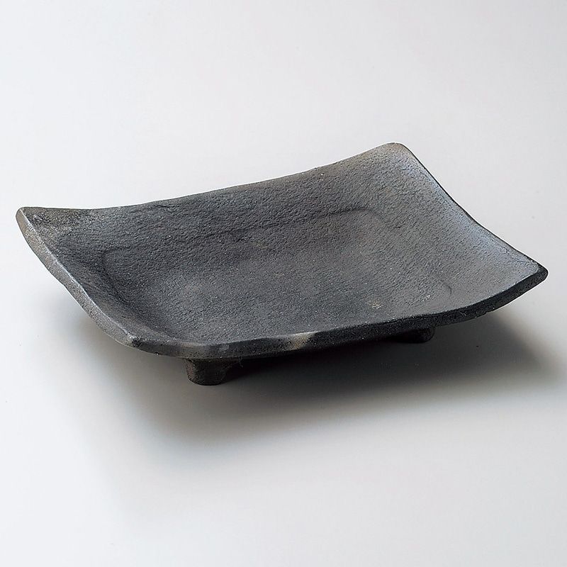 山万 06109-660 炭化長角向付(信楽焼) 1個(ご注文単位1個)【直送品】