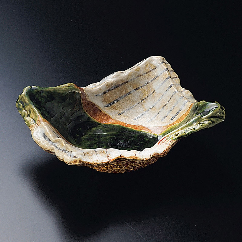 山万 06014-170 織部細十草長角6.0向付 1個(ご注文単位1個)【直送品】