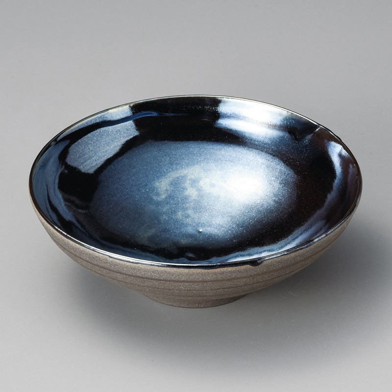 山万 06506-660 光彩黒焼〆5.6丸鉢(信楽焼) 1個（ご注文単位1個）【直送品】