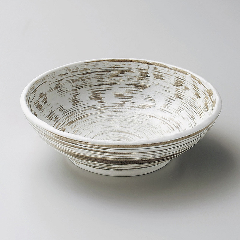 山万 06917-130 茶刷毛目手捻り5.0鉢  1個（ご注文単位1個）【直送品】