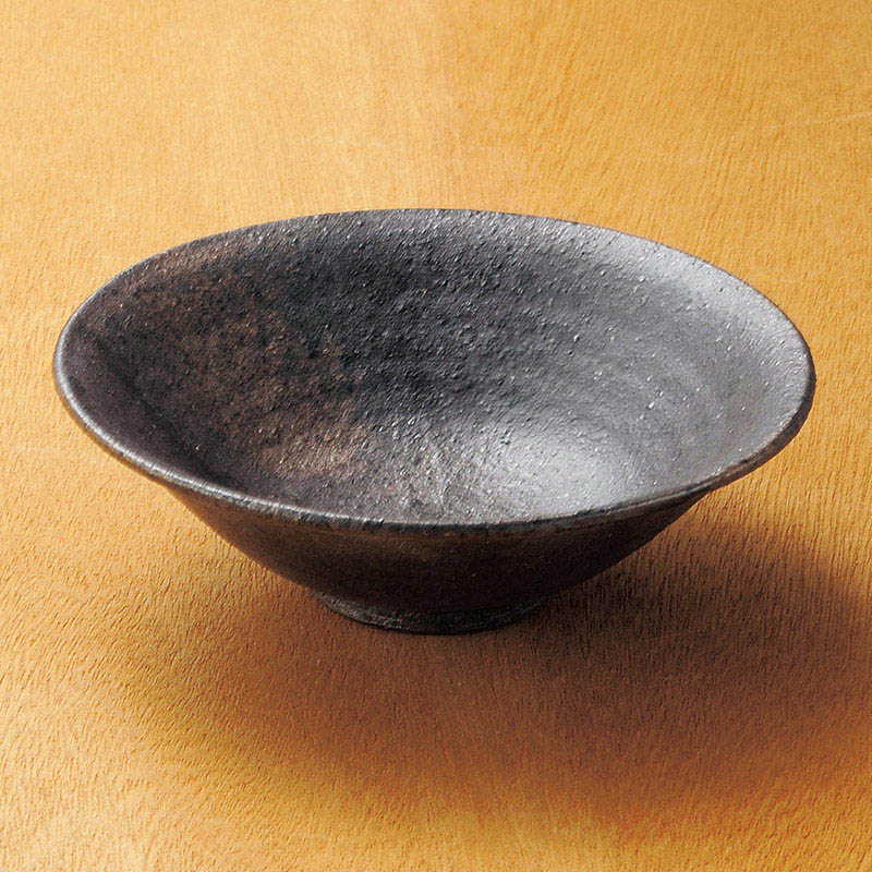 山万 06710-660 黒窯変向付(信楽焼)  1個（ご注文単位1個）【直送品】