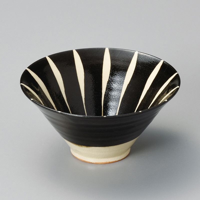 山万 06807-460 黒十草反り鉢  1個（ご注文単位1個）【直送品】