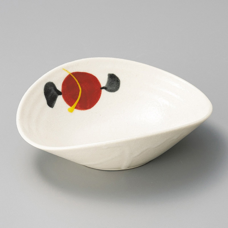 山万 06620-470 染付赤絵丸紋楕円向付  1個（ご注文単位1個）【直送品】