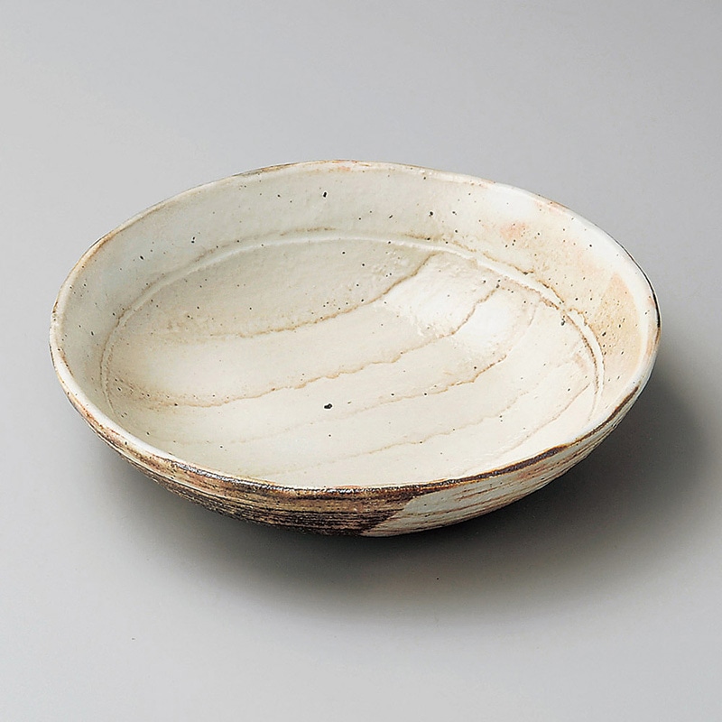 山万 07004-660 荒土しのぎ手5.5丸鉢(信楽焼 1個（ご注文単位1個）【直送品】