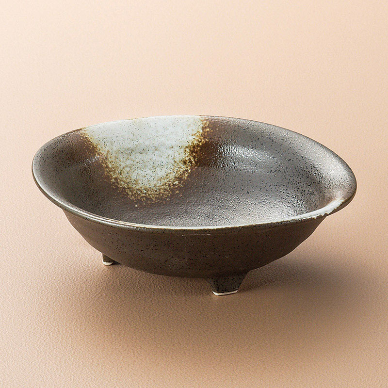 山万 07323-450 白吹天目三ツ足大鉢  1個（ご注文単位1個）【直送品】