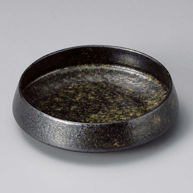 山万 07107-130 黒唐津くくり鉢(小)  1個（ご注文単位1個）【直送品】