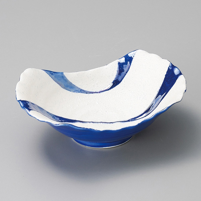 山万 07214-730 流水ラスターウェーブ鉢 ルリ 1個（ご注文単位1個）【直送品】