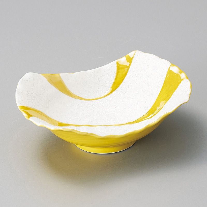山万 07215-730 流水ラスターウェーブ鉢 黄 1個（ご注文単位1個）【直送品】
