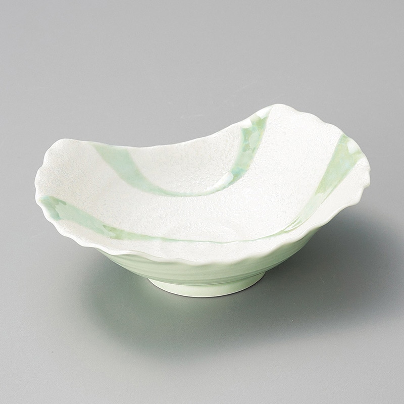 山万 07216-730 流水ラスターウェーブ鉢 緑 1個（ご注文単位1個）【直送品】