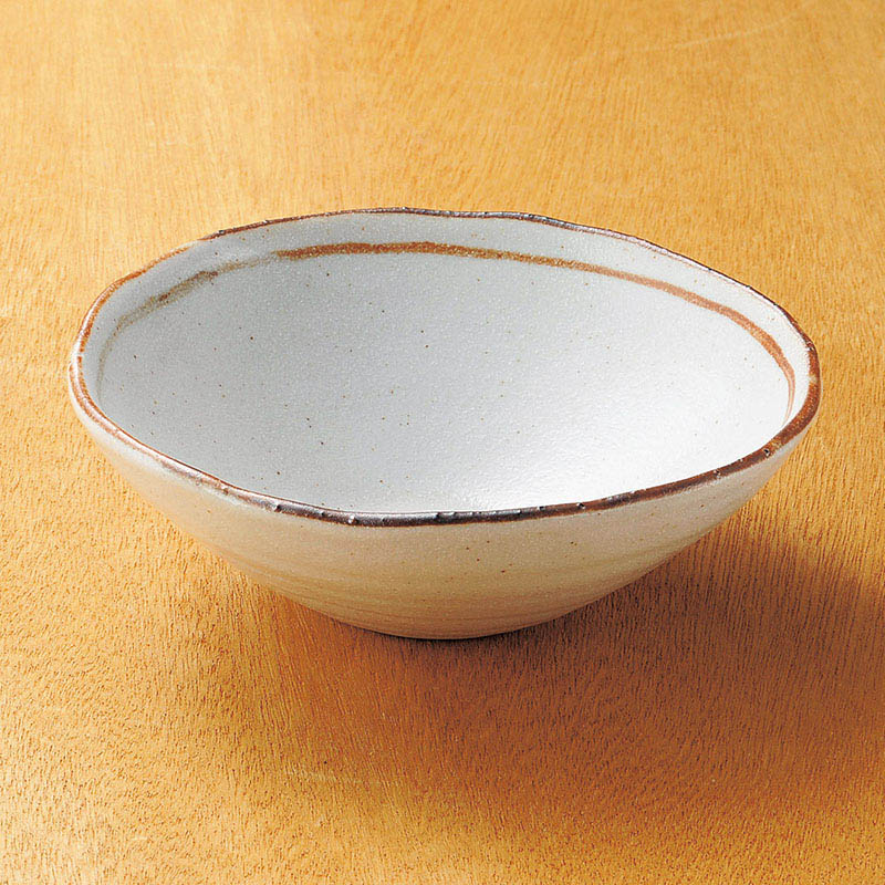 山万 07605-550 志野ライン盛鉢(中)  1個（ご注文単位1個）【直送品】