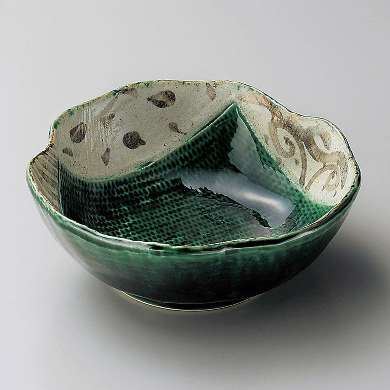 山万 07711-100 織部トチリ枡入り48鉢  1個（ご注文単位1個）【直送品】