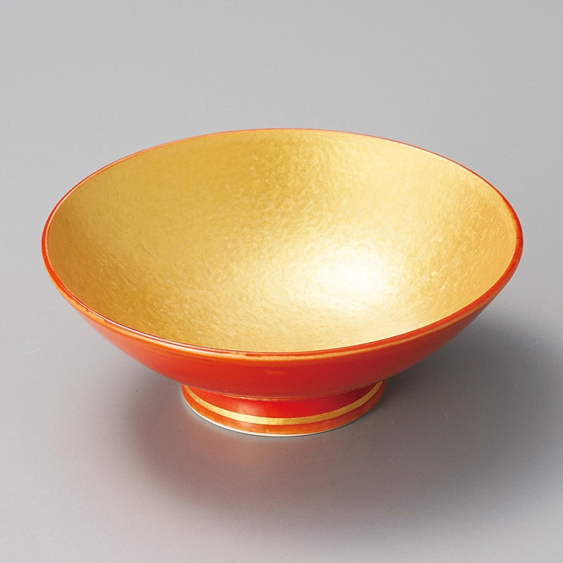 山万 07212-450 朱金溶彩5寸向付  1個（ご注文単位1個）【直送品】