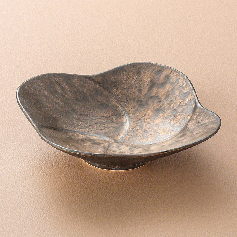 山万 07502-190 金結晶花形5寸中鉢  1個（ご注文単位1個）【直送品】