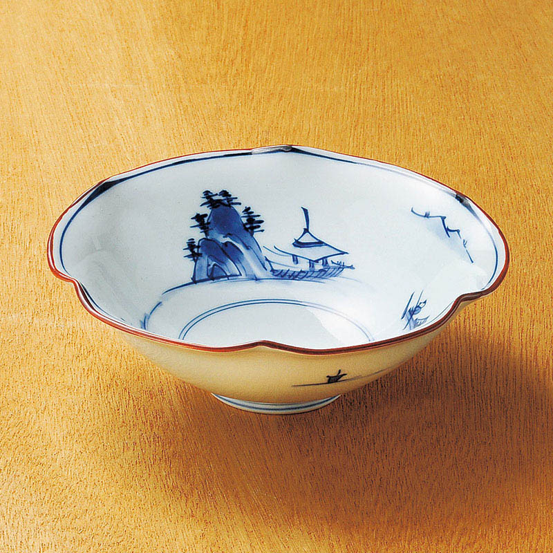 山万 07417-730 洸琳山水 なぶり平小鉢(有田焼 1個（ご注文単位1個）【直送品】