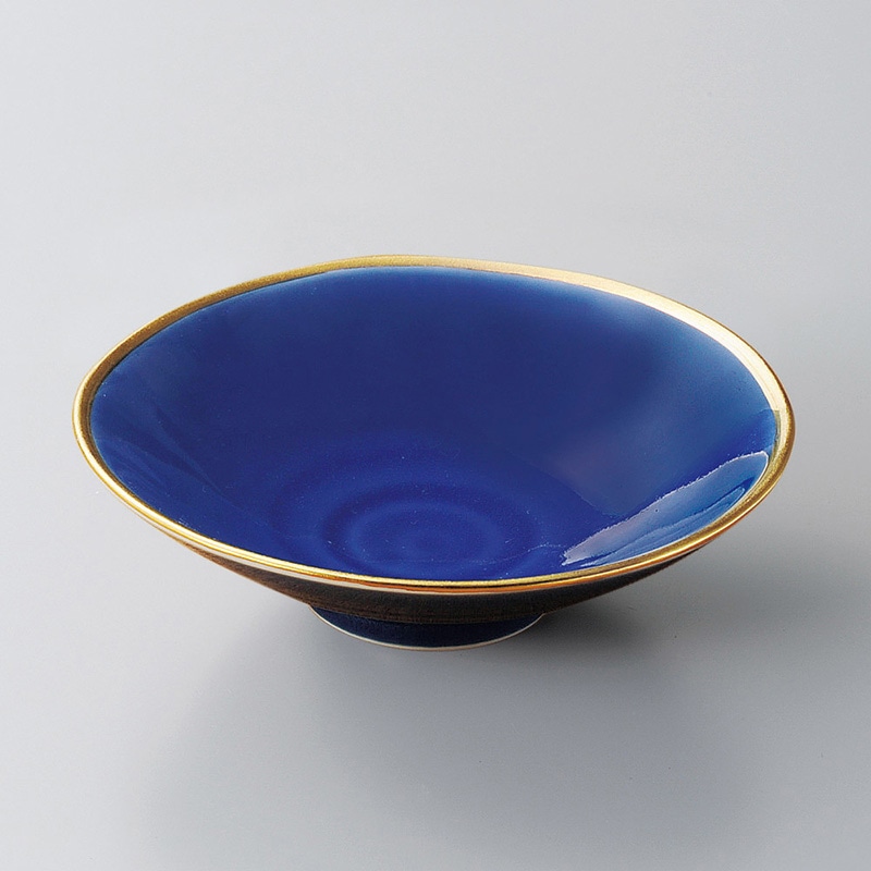 山万 07509-730 四釉金青平小鉢(有田焼)  1個（ご注文単位1個）【直送品】