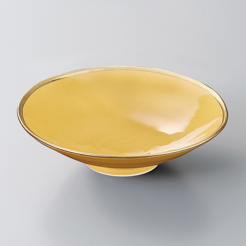 山万 07510-730 四釉金黄平小鉢(有田焼)  1個（ご注文単位1個）【直送品】