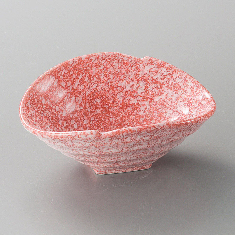 山万 07910-190 柿釉白吹変形小鉢  1個（ご注文単位1個）【直送品】