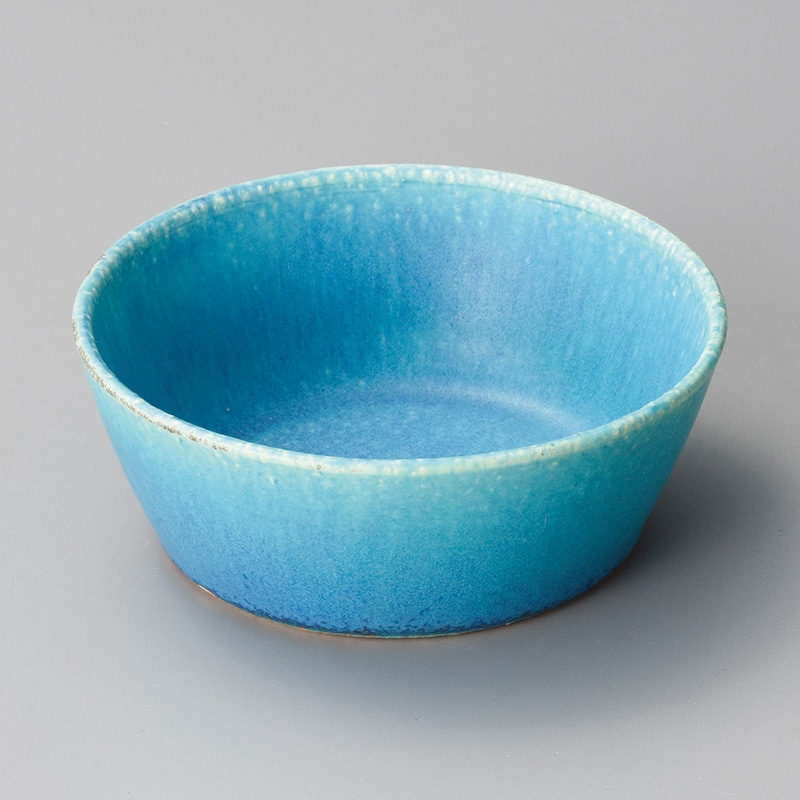 山万 08006-660 トルコブルー4.8浅鉢(信楽焼 1個（ご注文単位1個）【直送品】