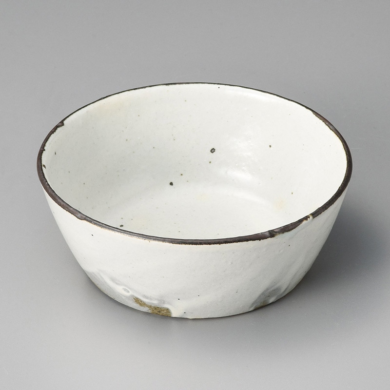 山万 08005-660 白釉4.8浅鉢(信楽焼)  1個（ご注文単位1個）【直送品】