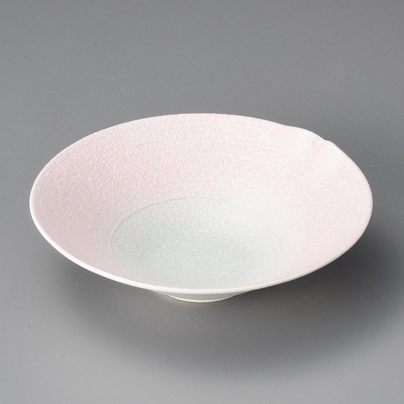 山万 07911-250 二色吹白刷毛片口4.8平鉢  1個（ご注文単位1個）【直送品】