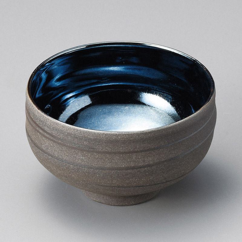 山万 07906-660 光彩黒焼〆4.0丸鉢(信楽焼) 1個（ご注文単位1個）【直送品】