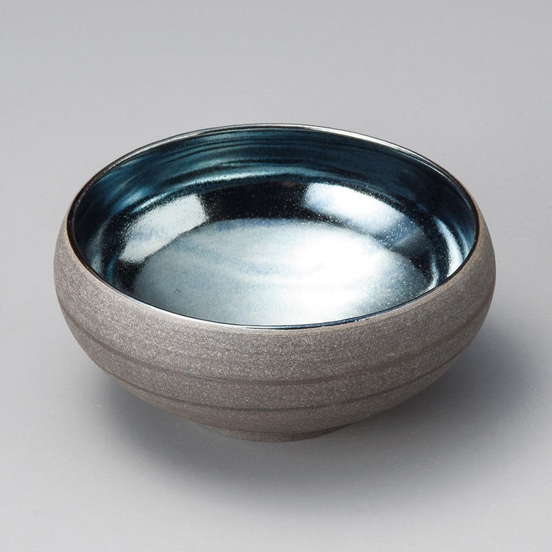 山万 08010-660 光彩黒焼〆4.0鉄鉢(信楽焼) 1個（ご注文単位1個）【直送品】