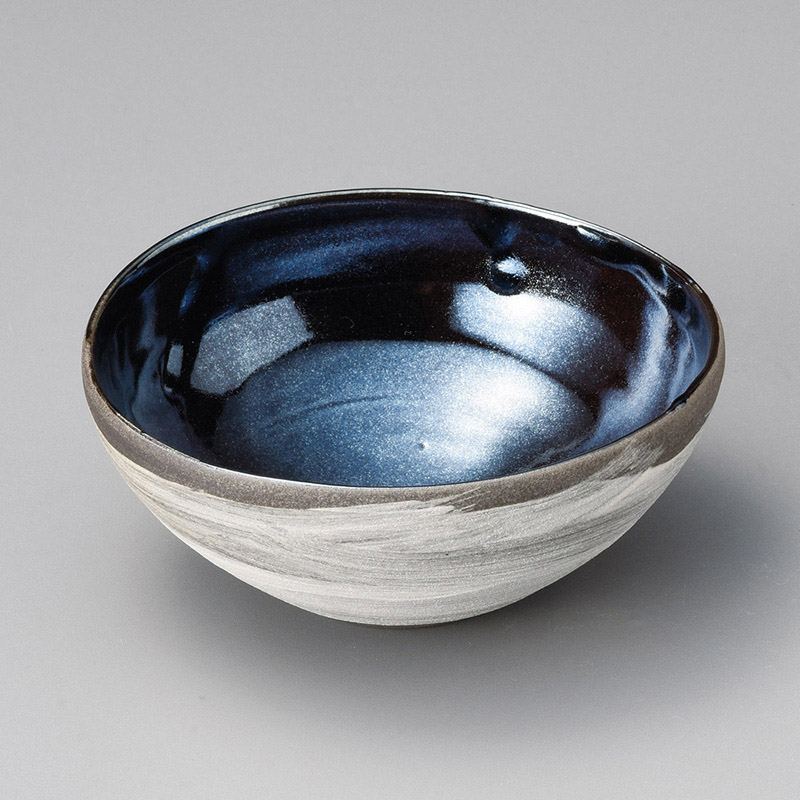 山万 08011-660 光彩白化粧4楕円小鉢 信楽焼 1個（ご注文単位1個）【直送品】