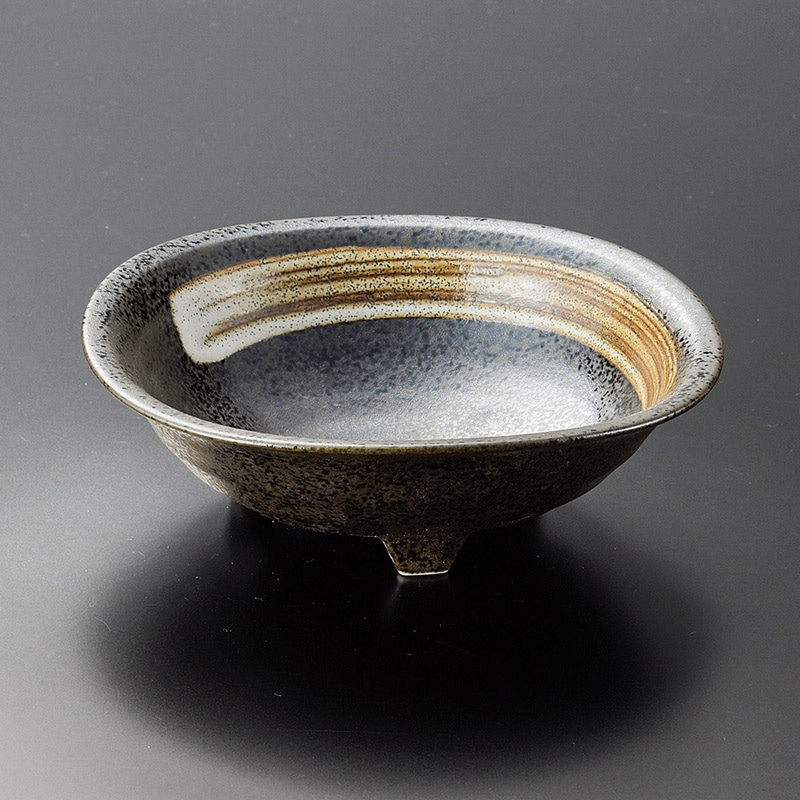 山万 08118-450 白刷毛天目三ツ足ミニ小鉢  1個（ご注文単位1個）【直送品】