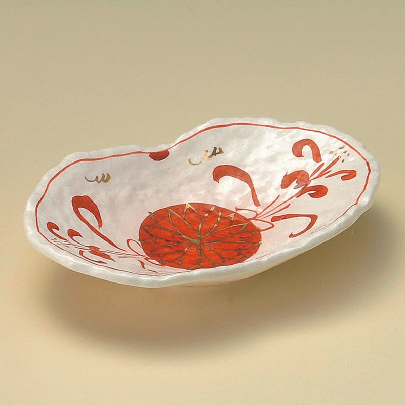 山万 08202-290 志野釉双葉小鉢  1個（ご注文単位1個）【直送品】