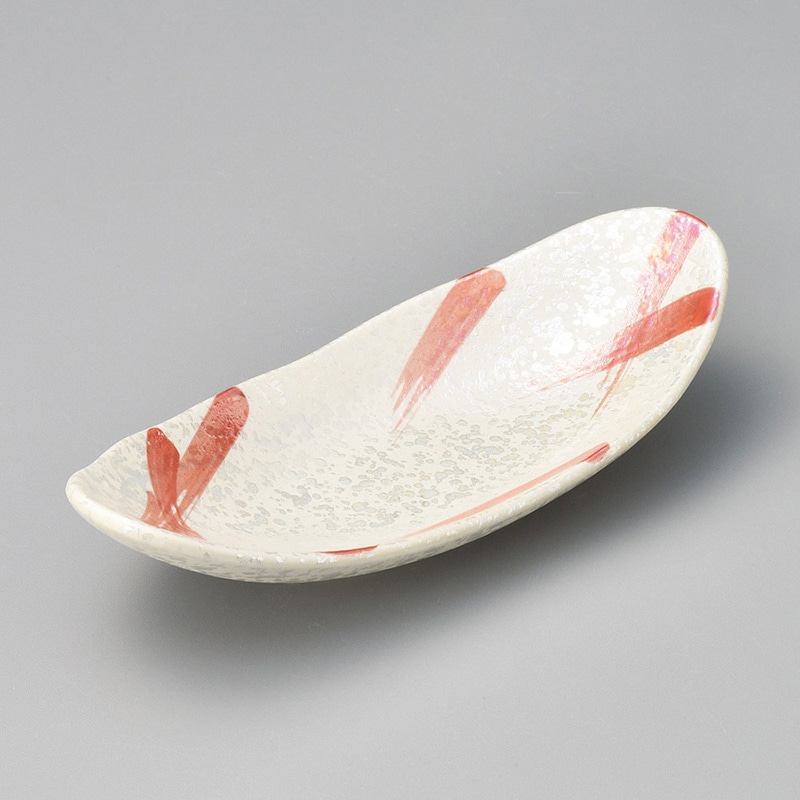 山万 08217-470 銀彩赤刷毛目細雪小鉢  1個（ご注文単位1個）【直送品】