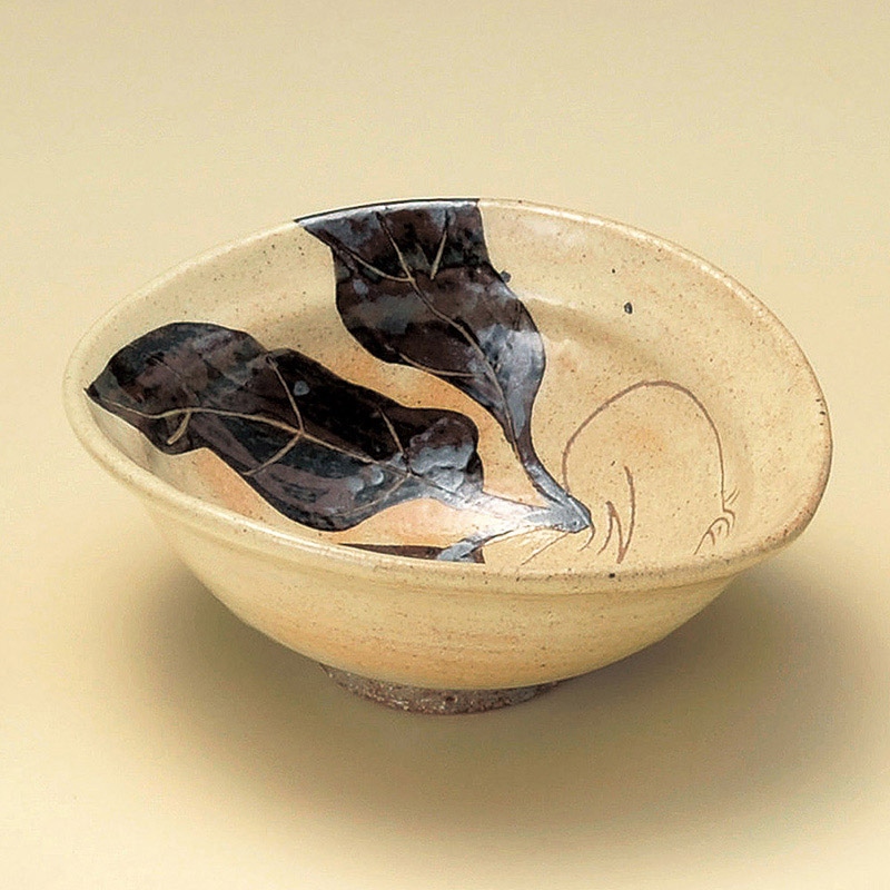 山万 08219-510 粉引かぶらたわみ小鉢  1個（ご注文単位1個）【直送品】