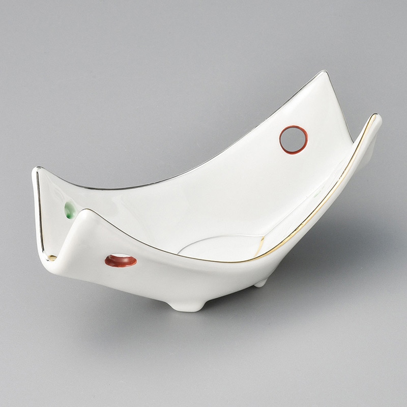 山万 08210-250 三彩舟小鉢  1個（ご注文単位1個）【直送品】