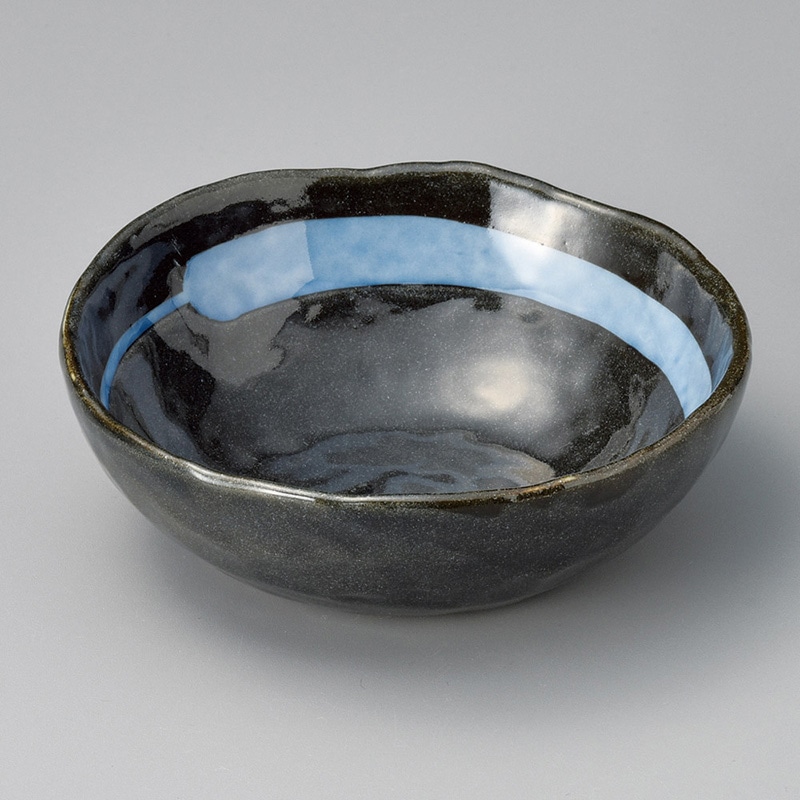 山万 08305-550 黒化粧青帯5.0鉢 1個(ご注文単位1個)【直送品】