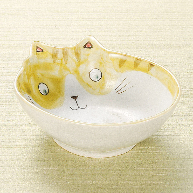 山万 08228-510 猫小鉢 黄 1個（ご注文単位1個）【直送品】