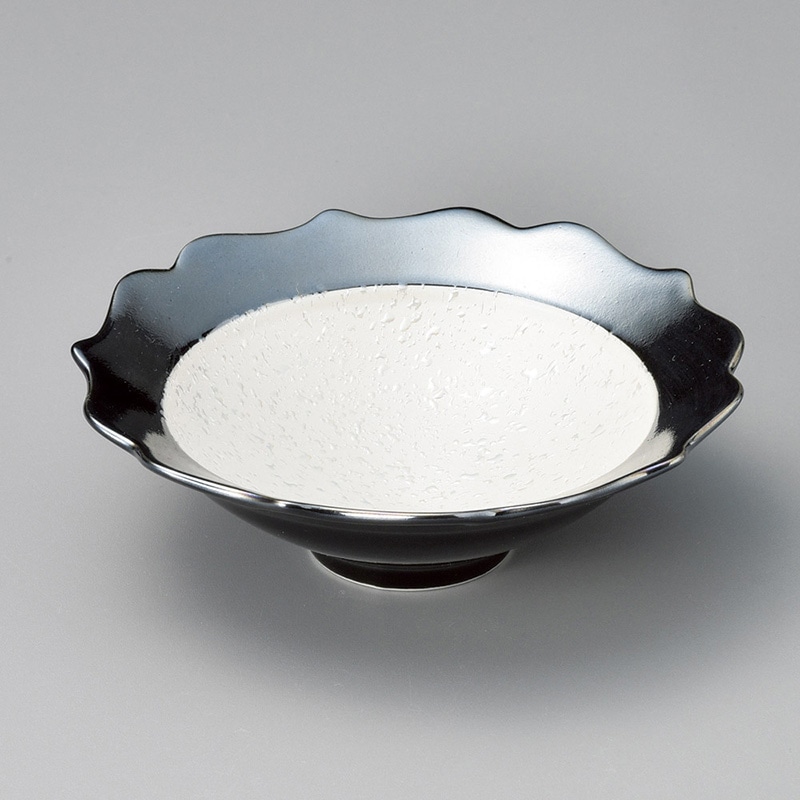 山万 08407-170 ブラックプラチナ渕黒桔梗小鉢  1個（ご注文単位1個）【直送品】