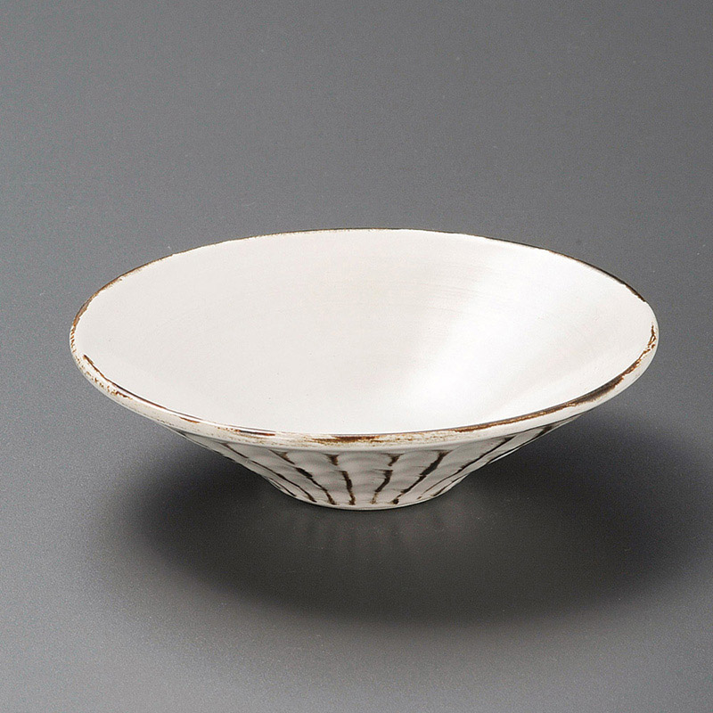 山万 08428-400 錆粉引しのぎ浅鉢(小)  1個（ご注文単位1個）【直送品】