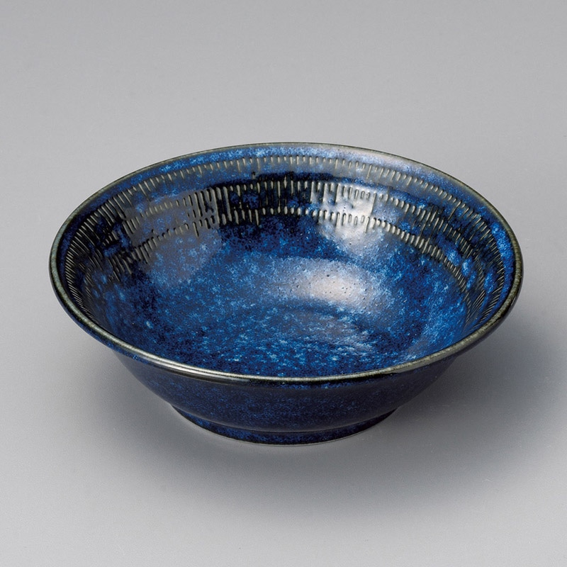 山万 08516-190 窯変紺トチリ14.5cボウル  1個（ご注文単位1個）【直送品】