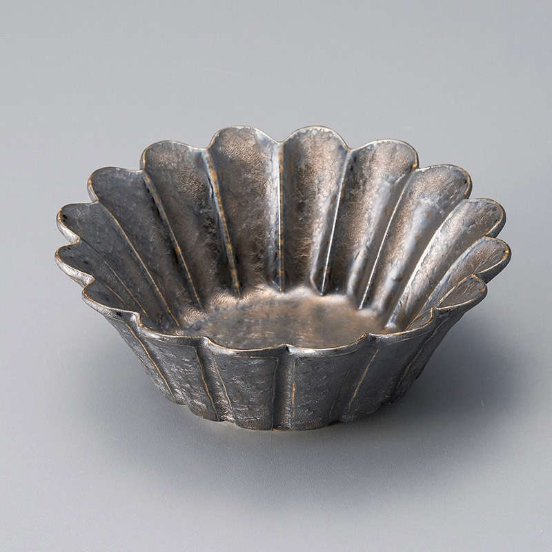 山万 08620-140 金結晶花型4.5小鉢  1個（ご注文単位1個）【直送品】