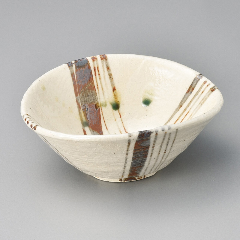 山万 08613-510 織部糸巻たわみ小鉢  1個（ご注文単位1個）【直送品】