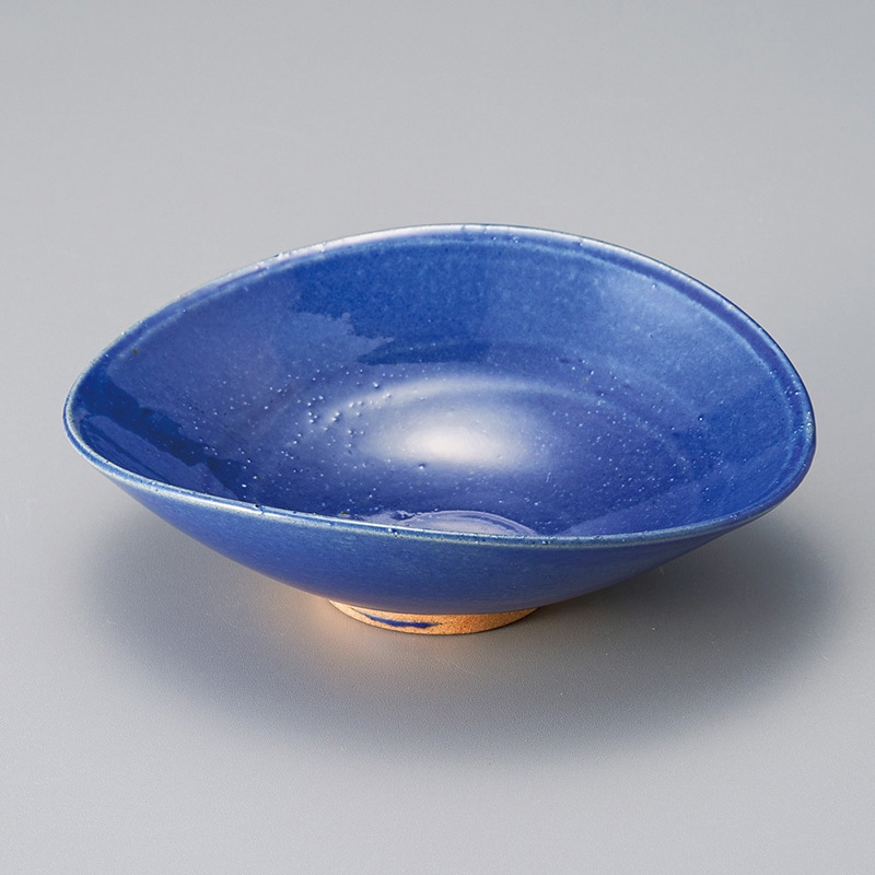 山万 08319-570 ころん青釉楕円小鉢  1個（ご注文単位1個）【直送品】